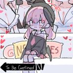  4girls beret black_hair blue_archive breasts casting_couch cleavage couch halo hanako_(blue_archive) hanako_(swimsuit)_(blue_archive) hasumi_(blue_archive) hasumi_(swimsuit)_(blue_archive) hat heart imminent_gangbang koharu_(blue_archive) koharu_(swimsuit)_(blue_archive) large_breasts lowres meme mika_(blue_archive) mika_(swimsuit)_(blue_archive) multiple_girls nagakiras2 on_couch parody pink_hair piper_perri_surrounded_(meme) scene_reference surrounded to_be_continued yes-no_pillow yuri 