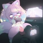 1:1 ahoge anthro blush blush_lines bodily_fluids bottomless bottomless_anthro bottomless_female breasts camera camera_hud camera_view chair chibi circle_eyebrows clothed clothing collar computer_keyboard computer_monitor computer_mouse desk dipstick_tail drooling duo exhibitionism eyebrows female female_orgasm fur furniture genital_fluids genitals gold_piercing hair hands_on_waist heart_ahoge hi_res inner_ear_fluff knot knotted_penis livestream looking_pleasured male markings multicolored_hair multicolored_pupils navel nipple_outline nipple_piercing nipples one_breast_out penetration penile penile_penetration penis penis_in_vagina penis_poking_out penis_through_fly piercing pink_body pink_collar pink_ears pink_fur pink_hair pink_penis pink_vulva saliva saliva_on_breasts saliva_on_clothes sex smile sparkles sparkling_eyes table tail tail_markings tears tears_of_pleasure topwear tuft vaginal vaginal_fluids vaginal_penetration vulva white_inner_ear_fluff white_tail_tip x_kemo