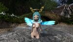  absurdres angel angel_wings completely_nude exhibitionism female_pubic_hair girly highres nipples non-web_source nude nudist original outdoors pubic_hair public_indecency public_nudity pussy wings 