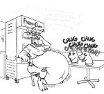 anthro belly belly_expansion big_belly bloated bottomwear breasts canid canid_demon canine canis chair chugging clothing convenience_store crop_top demon denim denim_bottomwear denim_clothing detachable detachable_head dobermann domestic_dog dullahan duo european_mythology expansion female furniture hellhound huge_belly implied_weight_gain inflation irish_mythology jeans lindsay_(lowkey) lowkey mammal mythological_canine mythological_creature mythology offscreen_character on_chair orthrus pants pinscher rosalin_(lowkey) rumbling_stomach shirt sitting sitting_on_chair sketch slushie tearing_clothing topwear torn_clothing two_headed_dog