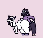  ambiguous_gender animated anthro balls big_balls big_butt bonnie_(terubby) bovid bovine butt caprine chubby_belly doggystyle duo from_behind_position genitals goat huge_butt intersex intersex/ambiguous joey_(terubby) mammal overweight sex tail_grab terubby tongue tongue_out 