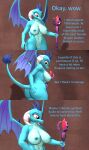  3d_(artwork) absurd_res anthro big_breasts big_butt breasts butt comic dialogue digital_media_(artwork) female friendship_is_magic genitals hi_res holding_butt holding_object holding_staff membrane_(anatomy) membranous_wings my_little_pony nipples nude papadragon69 princess_ember_(mlp) pussy solo staff winged_dragon wings 