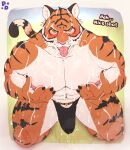 abs absurd_res anthro bodily_fluids bukkake bulge clothed clothing clothing_bulge countershading cum cum_everywhere cum_on_chest cum_on_face cum_on_leg cum_on_tongue dialogue epic_games fangs felid feline felis fortnite fur genital_fluids hi_res jockstrap jockstrap_bulge jockstrap_only kneeling kneeling_oral_position male mammal messy mostly_nude mostly_nude_anthro mostly_nude_male muscular muscular_anthro muscular_male open_mouth orange_body orange_fur oscar_(fortnite) pantherine pony_dreaming shaking shivering solo stripes teeth text tiger tongue tongue_out topless underwear underwear_only white_body white_fur yellow_sclera