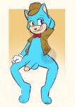  blue_body blue_fur bow_tie clothing domestic_cat felid feline felis fur genitals gloves handwear hat headgear headwear hi_res humanoid_genitalia humanoid_penis jacket male mammal penis solo toontown_corporate_clash toontown_online toony toony_expression toony_eyes topwear 