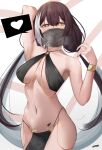  arm_behind_head armlet armpits artist_name barcode breasts brown_hair cowboy_shot eroborne girls&#039;_frontline harem_outfit heart heart-shaped_pupils heterochromia highres hypnosis large_breasts long_hair looking_at_viewer mind_control mouth_veil multicolored_hair navel orange_eyes pelvic_curtain ro635_(girls&#039;_frontline) simple_background smile spoken_heart streaked_hair symbol-shaped_pupils teeth veil white_hair yellow_eyes 