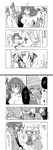  aku_(dejigiga) blush blush_stickers breasts comic dressing greyscale highres hot kochiya_sanae large_breasts monochrome moriya_suwako multiple_girls naughty_face nude open_clothes pubic_hair rape_face short_hair touhou translated waving yasaka_kanako yuri 