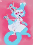 absurd_res blue_body blue_fur blush bodily_fluids canid canine colored cum cum_in_mouth cum_in_pussy cum_inside cum_on_face digital_media_(artwork) eeveelution female feral fur generation_6_pokemon genital_fluids genitals heart_eyes heart_symbol hi_res hybrid inner_ear_fluff mammal nintendo nude offaly_(kabsfy) paws pink_eyes pink_inner_ear_fluff pokemon pokemon_(species) pussy ribbons simple_background smile sosu-the-blue-wolf sylveon tail tongue tongue_out tuft white_body white_fur