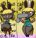 animal_crossing anon anthro bonbon_(animal_crossing) bottomless cheek_bulge clothed clothing disembodied_penis duo faceless_character faceless_male female genitals human instant_loss_2koma irrumatio klutzatdusk lagomorph leporid male male/female mammal nintendo offscreen_male oral penile penis questionable_consent rabbit sex short_stack small_waist surprise surprise_sex surprised_expression thick_thighs wide_hips
