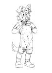 anthro blep boxer_briefs canid canine clothed clothing clothing_lift collar flaccid footwear genitals happy hi_res male mammal matt_riskely nipples partially_clothed penis shirt shirt_lift sketch slightly_chubby socks solo tinydeerguy tongue tongue_out topwear underwear underwear_down