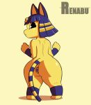  anal animal_crossing animated ankha_(animal_crossing) anthro big_butt butt buttplug dancing felid female mammal nintendo nude plug_(sex_toy) renabu sex_toy short_playtime short_stack solo video_games 