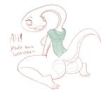  anthro big_butt blush bottomless butt clothed clothing elden_ring female fromsoftware long_neck looking_back marcodile reptile scalie snake solo video_games wide_hips zorayas 