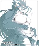  abs absurd_res anthro clothing dragon ear_piercing ear_ring fuxi_(tas) hair hi_res horn izm_rm7 lifewonders long_hair male muscular muscular_anthro muscular_male navel pecs piercing ring_piercing solo speedo swimwear tokyo_afterschool_summoners video_games 