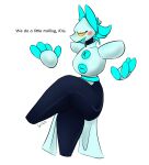  anthro clothing crossed_legs deltarune felid feline female fur glistening glistening_body glowing glowing_eyes lofihill machine mammal robot shaded solo tasque_manager thick_thighs tight_clothing undertale_(series) video_games white_body wide_hips 