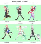  aqua_hair carrying hair_ornament hatsune_miku highres hikarikiiro long_hair megurine_luka multiple_girls piggyback princess_carry project_sekai shoulder_carry simple_background twintails vocaloid 