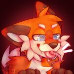  anthro canid canine duo fox hi_res male mammal mouse murid murine rodent size_difference solo tenshiix vore 