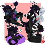  anthro big_dom_small_sub clothing disembodied_hand disembodied_tongue dominant duo girly hi_res horn_jewelry horn_ring lucki_(luck-4) magic male male/male nardoragon ring_(jewelry) size_difference sleeping solo temporarywizard tongue wickerbeast worship 