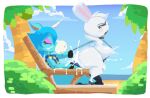  abdominal_bulge ahegao anal anal_penetration animal_crossing anthro beach big_butt bikini bikini_pull black_nose blue_body blue_hair bodily_fluids bottom_heavy bottomless buckteeth bulge butt chair ciavs ciavs_(chracter) clothed clothing clothing_pull collar cum cum_in_ass cum_in_clothing cum_inside cum_on_face cum_through_clothing curvy_figure duo ejaculation equid equine excessive_cum excessive_genital_fluids expressionless eyelashes eyes_closed femboy footwear fur furniture genital_fluids hair hands_behind_head head_tuft high_heels horn huge_butt ineffective_clothing julian_(animal_crossing) lagomorph leporid looking_pleasured male male/male mammal mythological_creature mythological_equine mythology nintendo on_bottom on_top one-piece_swimsuit orgasm outside outside_sex palm_tree penetration penile penile_penetration pivoted_ears plant rabbit rabbit_ears reverse_cowgirl_position riding sand scut_tail sea sex shoes short_tail shrub simultaneous_orgasms sling_bikini sling_bikini_pull snout swimwear swimwear_pull tail teeth thick_thighs tongue tongue_out topwear topwear_only tree tuft two-piece_swimsuit unicorn unicorn_horn voluptuous voluptuous_male water wet wet_clothing white_body white_fur 