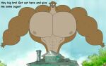 2026 4_fingers abs anthro biceps big_muscles big_pecs biped black_eyes black_nose black_text brown_body brown_fur building cartoon_network casual_nudity cloud colored comic_sans convenient_censorship dark_nipples detailed dialogue digital_drawing_(artwork) digital_media_(artwork) don_(regular_show) english_text facial_markings fingers flat_colors front_view fur head_markings head_tuft hi_res house huge_muscles huge_pecs humanoid_hands hyper hyper_biceps hyper_growth hyper_moobs hyper_muscles hyper_pecs looking_down macro male mammal markings mask_(marking) moobs multicolored_body multicolored_fur muscular muscular_anthro muscular_male naturally_censored nude outdoor_nudity outside pecs pinup plant pose procyonid raccoon regular_show ribs screencap screencap_background smile solo standing talking_to_another tan_body tan_fur text thick_arms toony top_heavy trapezius tree tuft two_tone_body two_tone_fur white_sclera wide_hips wish-granter