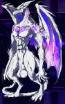 2026 5_fingers 5_toes abs absurd_res alien animal_genitalia anthro back_wings ball_markings balls big_balls biped circuit_markings claws colored_sketch dragon fan_character fangs feet finger_claws fingers folded_wings forehead_gem gem genital_markings genitals gradient_wings hi_res long_neck male markings membrane_(anatomy) muscular muscular_male mythological_creature mythological_scalie mythology nude pecs penis purple_eyes purple_membrane saggy_balls scales scalie shaded shadowsoulful sheath sketch smile smiling_at_viewer solo space_dragon_(metroid) spikes spikes_(anatomy) spines standing tail teeth toe_claws toes white_body white_scales wings