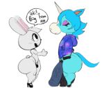  animal_crossing animal_genitalia animal_penis anthro balls becoming_erect big_butt black_nose blue_body blue_hair blue_tail bottom_heavy bottomless buckteeth bulge butt ciavs ciavs_(chracter) clothed clothing curvy_figure duo equid equine equine_genitalia equine_penis eyelashes eyes_closed femboy footwear fur genitals greeting hair head_tuft high_heels hoodie hooves horn huge_butt ineffective_clothing julian_(animal_crossing) lagomorph leporid male male/male mammal mythological_creature mythological_equine mythology nintendo penis pivoted_ears rabbit rabbit_ears saggy_balls scut_tail shoes short_tail size_difference skimpy snout speech_bubble tail teeth thick_thighs thong topless topwear tuft underwear unicorn unicorn_horn vein veiny_penis voluptuous voluptuous_male white_body white_fur 