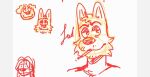  2025 anthro anton_(p_rindustries) canid canine canis chest_tuft cigarette eyebrows fred_(p_rindustries) fur guide_lines male male_anthro mammal mature_anthro mature_male p_rindustries raised_eyebrow sketch solo tuft will_(p_rindustries) wolf 