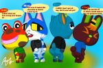 amphibian anal_request animal_crossing anthro bruce_(animal_crossing) butt deer dialogue domestic_cat drift_(animal_crossing) felid feline felis frog genitals group hi_res holding_butt lagomorph leporid looking_at_viewer looking_back male mammal moe_(animal_crossing) nintendo o'hare_(animal_crossing) oral_request penis rabbit requesting rimming_request rob-posa sex_request speech_bubble spread_butt spreading suggestive suggestive_dialogue text