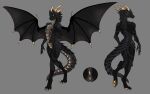 absurd_res alternate_view anthro anus claws dragon european_mythology female genitals hi_res lakritsa mariaxtra_(cynderthedragoness39) membrane_(anatomy) membranous_wings model_sheet mythological_creature mythological_scalie mythology non-mammal_vulva nude_anthro pawpads scale_plates scales scalie solo vulva western_dragon wings