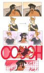  2025 3:5 age_difference anthro asphyxiation banana black_body black_fur black_hair black_nose bottomless brown_body brown_fur bubble canid canine canis choking chuck_(p_rindustries) clothed clothing cough daddy_kink dobermann domestic_cat domestic_dog duo felid feline felis finger_gun food fruit fur genitals gesture grey_stubble hair hand_gesture hi_res looking_over male male_anthro mammal mature_anthro mature_male mohawk one_eye_closed p_rindustries peeling_banana penis pink_nose pinscher plant pointing pointing_at_self shirt shirtless striped_body striped_fur stripes tail tan_body tan_fur topwear white_body white_fur white_hands will_(p_rindustries) wink 