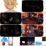  6+girls absurdres alcohol beer black_shoes blonde_hair chair closed_eyes closed_mouth collared_dress cup dress eddybird55555 facing_viewer frilled_dress frills futatsuiwa_mamizou game_asset hat hieda_no_akyuu highres kuwayama_chiyuki lantern long_sleeves maribel_hearn mars_(planet) mima_(touhou) mob_cap multiple_girls non-web_source obi okazaki_yumemi okunoda_miyoi paper_lantern pixel_art purple_dress raccoon_girl raccoon_tail red_eyes sash self-datamine shoes short_hair smile space sprite_sheet straight-on string string_of_fate table tail touhou touhou_(pc-98) touhou_lensed_night_sky_kaseigai transparent_background white_hat wooden_chair wooden_table yakumo_yukari 