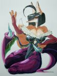  anthro big_breasts breasts canid canine capcom cosplay darkstalkers female fox fur_lined_clothing hi_res kaede kerock-ketu mammal morrigan_aensland solo video_games wings 