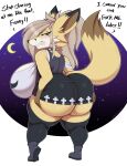  absurd_res breasts butt butt_grab canid canine fay_(fennythefox) female fennec fox hand_on_butt hi_res mammal mehdrawings short_stack solo 