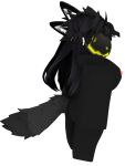  4_ears absurd_res anthro big_breasts blender_(software) breasts butt female fluffy fluffy_tail hair hi_res huge_breasts long_hair looking_at_viewer looking_back looking_back_at_viewer machine multi_ear nipples protofuwa protogen roblox side_view solo 