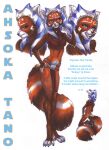  ahsoka_tano ailurid alien alien_humanoid blue_eyes bra butt character_name clothing female full-length_portrait fur hi_res humanoid lekku_(anatomy) looking_at_viewer mammal nude open_mouth portrait red_body red_fur red_panda star_wars star_wars:_the_clone_wars togruta underwear variations wielder 