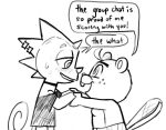  after_sex animal_crossing anthro beaver blush c.j._(animal_crossing) chameleon duo english_text flick_(animal_crossing) hi_res humor lizard male male/male mammal nintendo reptile rodent scalie text video_games westopolis 