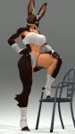 3d_(artwork) 5_fingers 5_toes 9:16 anthro antlers athletic athletic_anthro athletic_female big_breasts bra breasts brown_body brown_fur brown_hair buckteeth chair chest_wraps clothing digital_media_(artwork) eyelashes feet female fingers foot_wraps fur furniture hair hand_on_hip hand_on_knee hand_on_leg hand_on_own_hip hand_on_own_knee hand_on_own_leg hand_wraps hare hare_(petruz) hi_res horn jackalope lagomorph leporid long_ears looking_at_viewer mammal muscular muscular_anthro muscular_female navel rabbit_ears short_hair solo source_filmmaker_(artwork) teeth thevestige thick_thighs toes underwear wraps yellow_eyes