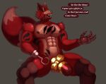  2022 abs absurd_res animatronic anthro areola balls biceps bow_ribbon canid canine dialogue digital_media_(artwork) english_text eye_patch eyewear five_nights_at_freddy&#039;s foreskin fox foxy_(fnaf) fur genitals hi_res humanoid_genitalia humanoid_penis kopk machine male mammal muscular muscular_anthro muscular_male nipples nude open_mouth open_smile pecs penis penis_wrap pirate red_body red_fur robot scottgames simple_background smile solo speech_bubble talking_to_viewer text thick_penis thick_thighs tongue tongue_out video_games 