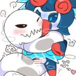 1:1 2026 2_penises animal_genitalia animal_penis bestiality black_sclera blizana_(the_battle_cats) blue_blush blue_body blue_eyes blue_sclera blush body_blush cel_shading censor_bar censored censored_genitalia censored_penis censored_vulva coiling digital_drawing_(artwork) digital_media_(artwork) duo eye_contact female female_humanoid female_on_feral feral front_view genitals grey_body hemipenes hi_res humanoid humanoid_on_feral interrobang jagged_mouth japanese_text leg_markings looking_at_another male male/female male_feral male_on_humanoid markings multi_genitalia multi_penis multicolored_body one_eye_closed onomatopoeia penis prodding purupuwa red_body serpentine shaded shaking snache_(the_battle_cats) socks_(marking) sound_effects spots spotted_body text the_battle_cats tremble_spikes trembling two_tone_body vulva vulva_blush watery_eyes white_body wide_eyed