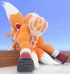 3d_(artwork) absurd_res anal anal_penetration animal_humanoid anthro anus balls big_balls big_butt big_penis bodily_fluids butt canid canine canis classic_sonic_(universe) classic_tails clothed clothing cum cum_inside digital_media_(artwork) duo erection excessive_cum excessive_genital_fluids footwear fox fur genital_fluids genitals gloves hair handwear heart_eyes heart_symbol hi_res huge_balls huge_penis humanoid humanoid_genitalia humanoid_penis kawa_the_asparagus looking_at_viewer male male/male male_penetrated male_penetrating male_penetrating_male mammal mammal_humanoid miles_prower multi_tail nude open_mouth penetration penile penis red_fox sega selfcest sex simple_background sonic_the_hedgehog_(series) square_crossover tail text true_fox white_body white_fur