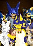 3d_(artwork) absurd_res abyss_creature_(artist) alberto_omega animal_crossing ankha_(animal_crossing) ankha_zone annoyed anthro bangs big_ears blank_stare blue_hair clothing crossover digital_media_(artwork) domestic_cat dragonweirdo drawligator dress egyptian egyptian_clothing felid feline felis female fur gold_(metal) gold_jewelry group grumpy hair headdress hi_res holding_head humor image_comics invincible_(image_comics) jewelry line_art looking_at_viewer mammal meme minus8 monochrome_sketch neco-arc nintendo short_hair sketchy stingercorps text tsukihime type-moon uraeus villager_(animal_crossing) watermark white_clothing white_dress yellow_body yellow_fur