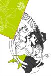  1girl black_hat black_skirt bow buttons collared_shirt commentary contrast_collar hair_ornament hairclip hat hat_bow highres open_mouth partially_colored shirt shirt_tucked_in short_hair short_sleeves skirt touhou translation_request uewtsol usami_renko white_background white_bow white_shirt 