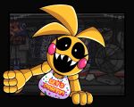 alanthewolfxz anthro avian bib bird breaking_the_fourth_wall chica_(fnaf) chicken female first_person_view five_nights_at_freddy's five_nights_at_freddy's_2 five_nights_at_frickbear's_(series) five_nights_at_frickbear's_3 galliform hi_res imminent_death phasianid robot_anthro scottgames sharp_teeth solo teeth toy_chica_(fnaf) toy_chica_(frickbear's)