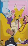 anal anthro bandai_namco bdsm belly black_nipples black_penis black_sclera black_vulva blue_body blue_eyes blue_scales blush bodily_fluids breasts butt canid canine clenched_teeth clothing collar digimon digimon_(species) female flamedramon foursome fox fur fur_markings genital_fluids genitals gloves gloves_only group group_sex guilmon half-closed_eyes handjob handwear handwear_only hi_res holding_leash holding_object human knot leash male male/female mammal markings mostly_nude narrowed_eyes navel nipples nude penetration penile penis petplay precum renamon reptile roleplay scales scalie sex spread_butt spreading submissive submissive_anthro submissive_female teeth tenge_mage tongue tongue_out vaginal vaginal_penetration vein veiny_penis vulva yellow_body yellow_fur yellow_scales