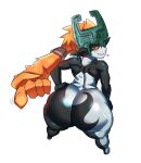  &lt;3 big_butt bite biting_lip biting_own_lip blush butt female hi_res huge_butt humanoid looking_at_viewer looking_back midna nintendo self_bite simple_background solo the_legend_of_zelda twili twilight_princess video_games white_background ytrall 