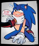 2024 anthro asphyxiation bite biting_lip biting_own_lip blue_body choking clothing dialogue digital_drawing_(artwork) digital_media_(artwork) dominant dominant_male duo english_text eulipotyphlan gloves green_eyes hand_on_neck handwear heart_eyes heart_symbol hedgehog hi_res holding_neck kneeling male male/male mammal neck_grab sega self_bite shaddycatz shadow_the_hedgehog simple_background sonic_the_hedgehog sonic_the_hedgehog_(series) speech_bubble submissive submissive_male tail text watermark
