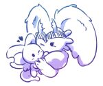 0olqplo0 alien ambiguous_gender anthro antlers big_ears biped bipedal_feral blush blush_lines chest_tuft chibi chinchillid digital_drawing_(artwork) digital_media_(artwork) digitigrade duo elfilin eye_contact fecto_elfilis feral fluffy fluffy_tail half-length_portrait head_wings heart_symbol holding_another horn hug hugging_another kirby_(series) looking_at_another male_(lore) mammal monochrome mouthless neck_tuft nintendo notched_ear nuzzling one_eye_closed portrait rodent semi-anthro simple_background size_difference starling_(kirby) tail tuft unusual_wing_placement white_background wings