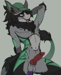 anal anal_penetration andromida anthro balls bodily_fluids clothing crouching cryptid_maihem dildo dripping erection fur genital_fluids genitals hand_behind_head hat headgear headwear hi_res male male_penetrated nardoragon narrowed_eyes object_in_ass penetration penis precum precum_drip presenting presenting_penis sex_toy sex_toy_in_ass sex_toy_insertion solo tail tongue tongue_out