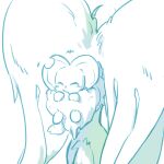 0olqplo0 1:1 alien ambiguous_gender anthro antlers big_ears biped bipedal_feral blush blush_lines carrying_another chest_tuft chinchillid crossbar_emanata digital_drawing_(artwork) digital_media_(artwork) digitigrade duo elfilin emanata eyes_closed fecto_elfilis feral fluffy fluffy_tail fur head_wings horn huge_wings kirby_(series) kirby_and_the_forgotten_land lying male_(lore) mammal monochrome mouthless neck_tuft nintendo notched_ear on_back rear_view rodent semi-anthro simple_background size_difference starling_(kirby) tail teal_body teal_fur tuft unusual_wing_placement white_background wings