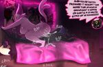 absurd_res anthro big_breasts blush bodily_fluids breasts brradett colored cum cum_inside dialogue digital_media_(artwork) dominant dominant_female duo eeveelution english_text espeon felid feline female female_penetrated fur generation_2_pokemon genital_fluids genitals hi_res male male/female mammal nintendo nipples nude open_mouth penetration penis pokemon pokemon_(species) sex speech_bubble submissive submissive_male tail text umbreon