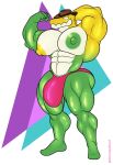 2026 5_fingers abs absurd_res alligator alligatorid anthro biceps brown_clothing brown_hat brown_headwear bulge candy clothed clothing crocodilian dessert digital_drawing_(artwork) digital_media_(artwork) english_description featureless_feet feet fingers fist flexing food food_creature glitch_productions green_body green_nipples green_scales grumpyfloof gummigoo_(tadc) gummy_(food) gummy_creature hand_behind_head hat headgear headwear herm hi_res intersex living_candy male moon multicolored_body multicolored_nipples multicolored_scales muscular muscular_anthro muscular_legs muscular_male navel nipples pink_clothing pink_thong pink_underwear reptile scales scalie solo standing the_amazing_digital_circus thong topless topless_anthro topless_male underwear white_body white_scales yellow_body yellow_nipples yellow_scales