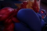  2026 3:2 3d_(artwork) absurd_res anal anal_penetration anthro anthro_on_anthro anthrofied anus areola artist_name athletic athletic_male balls big_breasts big_butt big_penis blaziken blonde_hair bodily_fluids breasts butt darkflash23 digital_media_(artwork) duo erection eyelashes female female_penetrated generation_1_pokemon generation_3_pokemon gengar genitals hair hi_res long_hair looking_pleasured male male/female male_penetrating male_penetrating_female narrowed_eyes nintendo nipples nude penetration penis pokemon pokemon_(species) purple_areola purple_body purple_nipples red_body sex smile sweat sweaty_body sweaty_butt teeth text tongue tongue_out vulva yellow_eyes 